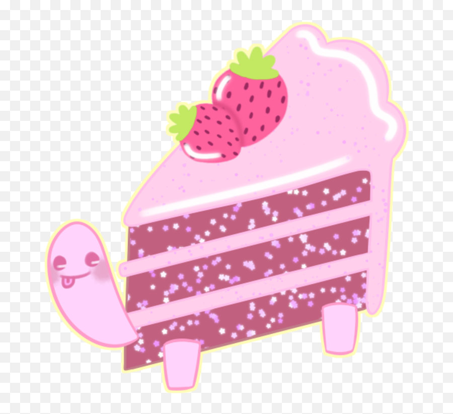 Caketurtle - Discord Emoji Strawberry,Pink Emoji Cake