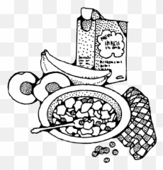 Breakfast With Cereal PNG SVG Clip art for Web - Download Art Black And White Emoji