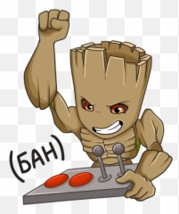 Vk Sticker - Cartoon Emoji,Groot Emoji