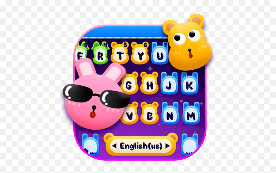 Colorful Cutie Animal Keyboard Theme - Dot Emoji,Shaka Emoji Android