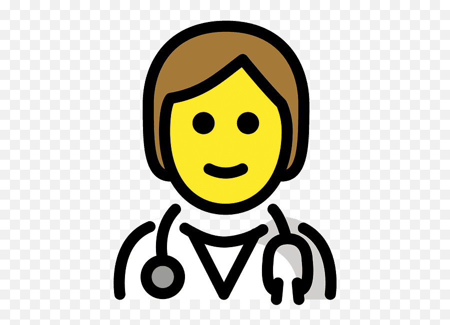 Health Worker Emoji Clipart - Pitangueiras Beach,Female Doctor Emoji