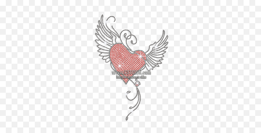 Ruby Heart Fly With Heart Iron - Illustration Emoji,Fly The W Emoji
