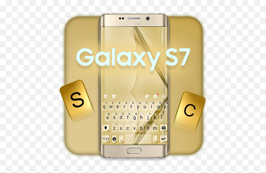 Galaxy S7 Gold Keyboard Theme - Samsung Galaxy S7 Emoji,Galaxy S7 Emojis