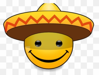 Emoji Face Clipart Spanish Feeling - Smiley With Mexican Hat