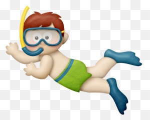 Diver Boy Transparent Png Clipart - Menino Fundo Do Mar Emoji