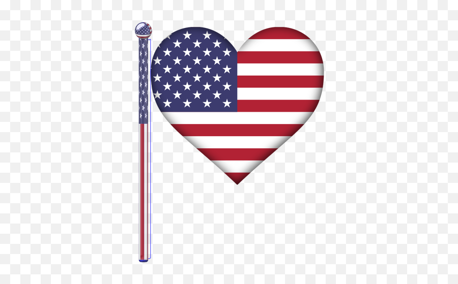 Usa Heart Flag - Usa Flag Heart Png Emoji,Spanish Flag Emoji