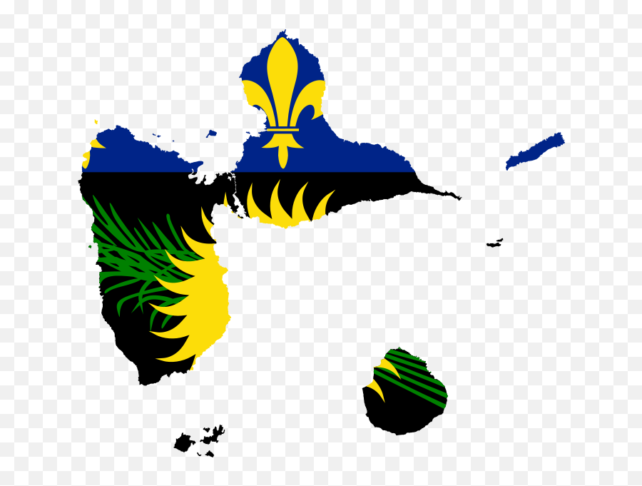 Flag Map Of Guadeloupe - Flag Of Guadeloupe On Map Emoji,West Indies Flag Emoji