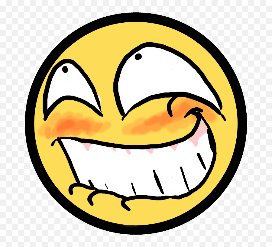Smiley Face Emoticon Blushing - Blushing Face Emoji,Derp Emoji