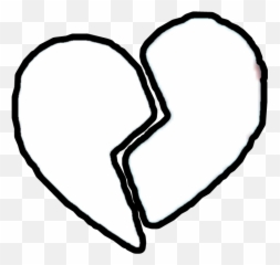 Heart Broken Brokenheart Heartbroken - Silhouette Emoji