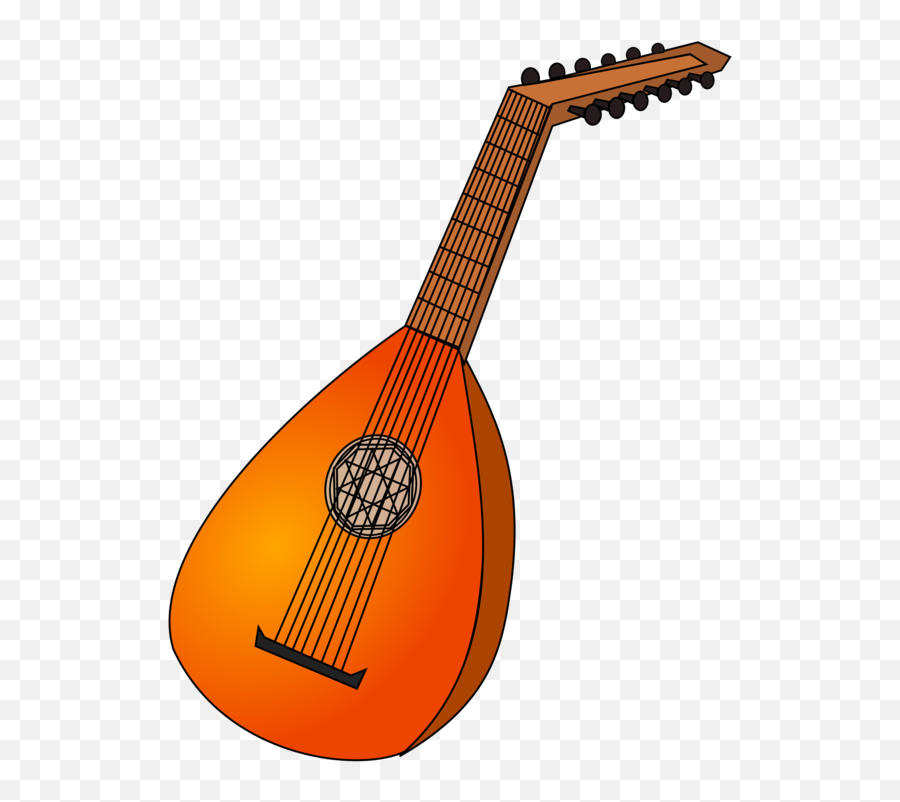 Banjo Instrument Clipart - Lute Clip Art Emoji,Banjo Emoji