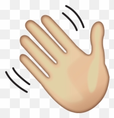 Download Waving Hand Sign Emoji Island Free Clip - Png