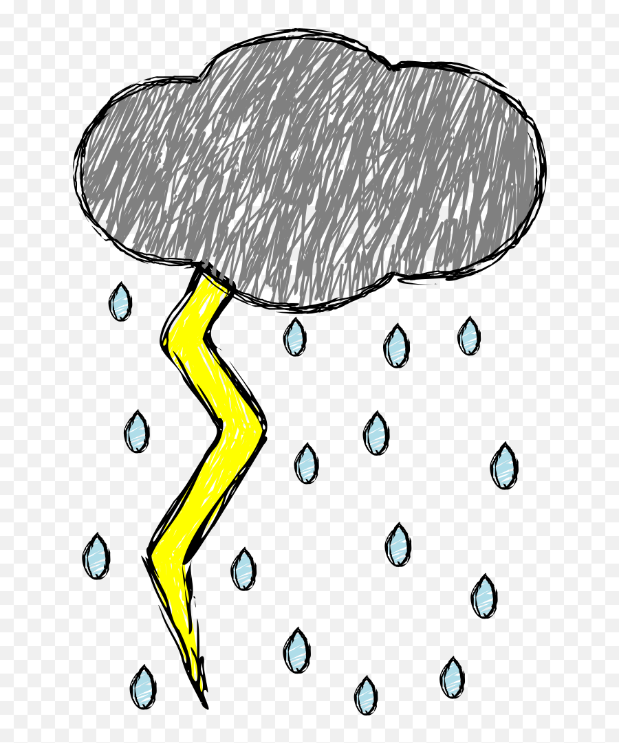 Thunderstorm Lightning Strike Cloud - Lightning Clipart Clipart Thunder Emoji,Thunder Cloud Emoji