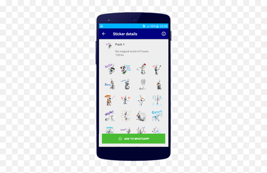 Olaf Stickers For Whatsapp - Animated Wastickerapps Download Stickers Android Frozen Apk Emoji,Animated Emojis For Android