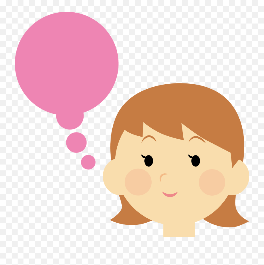 Woman With Thought Bubble Clipart Free Download Transparent - Girl With Thought Bubble Clipart Emoji,Thinking Bubble Emoji