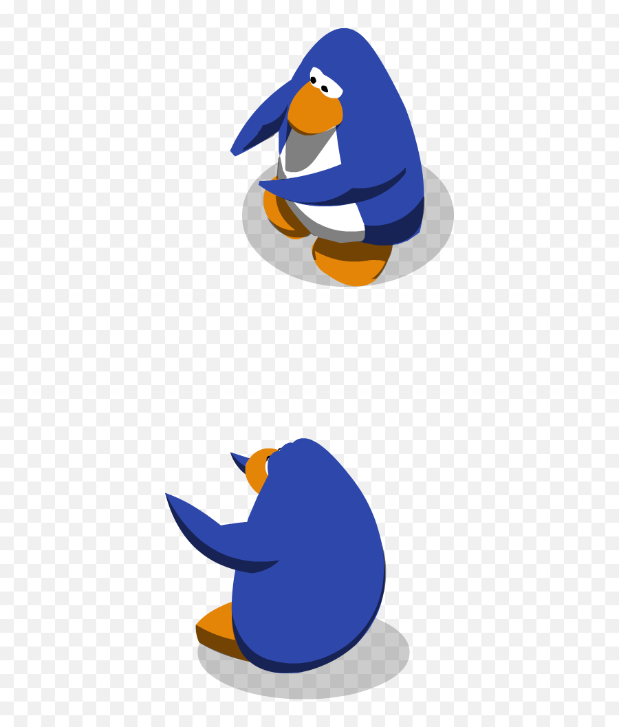 Old Blue Clapping Penguins - Club Penguin Transparent Gif Emoji,Clapping Emoticons