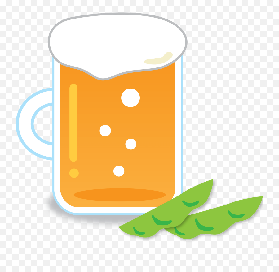 Beer Mug And Edamame Beans Clipart Emoji,Beer Drinking Emoji