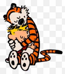 Hug Clipart Transparent - Calvin And Hobbes Emoji