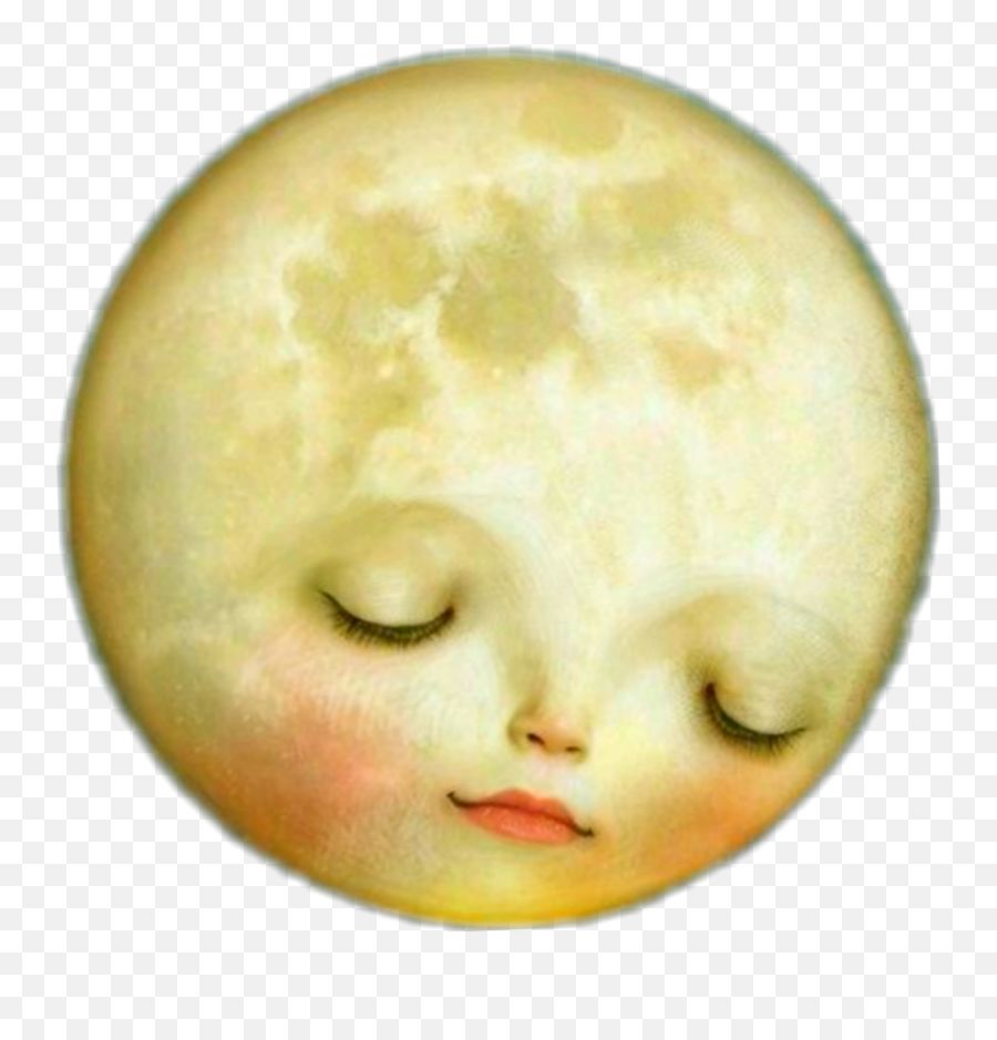 Qopo - Emotional Moon Art Emoji,Creepy Moon Emoji