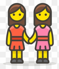 283 - Women Holding Hands Icon Emoji,Emoji Hands