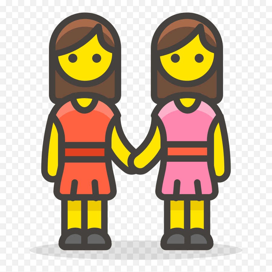 283 - Women Holding Hands Icon Emoji,Emoji Hands