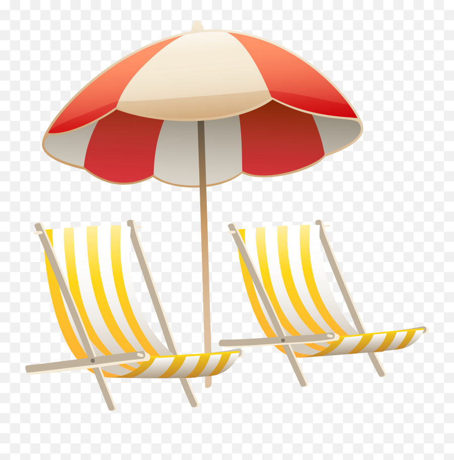 Free Beach Transparent Background - Beach Chairs Clipart Png Emoji,Beach Umbrella Emoji