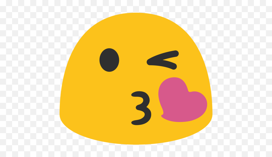 Face Blowing A Kiss Emoji - Android Emoji Png,Kissy Face Emoji