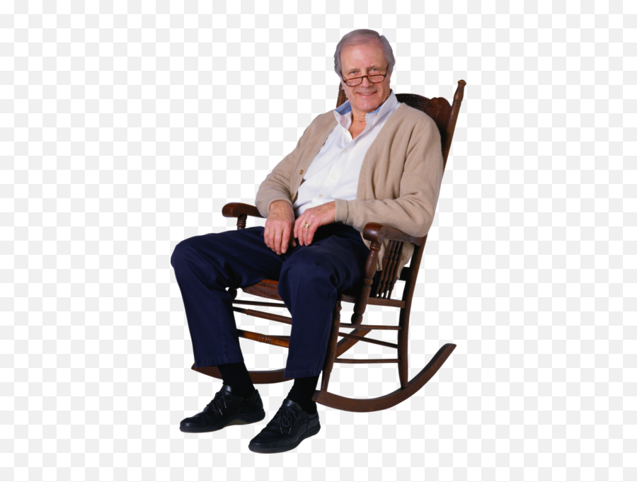 Old Guy In Rocking Chair - Old Man Sitting In Chair Emoji,Rocking Chair Emoji
