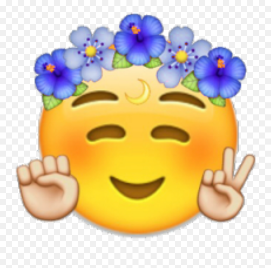 Download Emoji Emojis Cool Flowercrown Crown - Transparent Cute Rose Emoji,Cool Emojis
