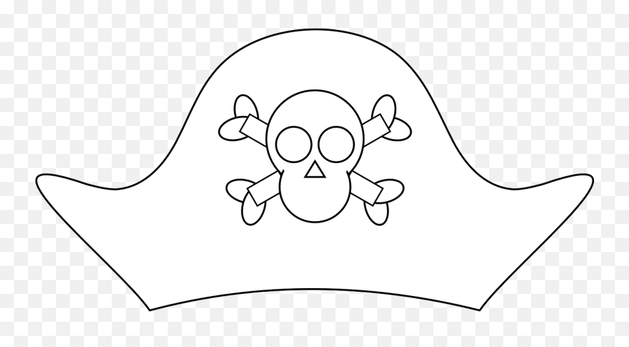 Crossbones Pirate Buccaneer Jolly Roger - Free Pirate Hat Template Emoji,Pirate Hat Emoji