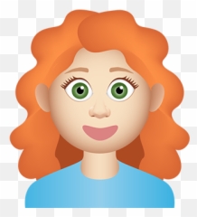 Gingermoji Kristina Caizley - Girl With Glasses And Curly Hair Clipart Emoji,Curly Hair Emoji Iphone