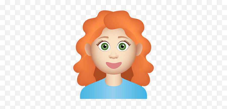 Gingermoji Kristina Caizley - Girl With Glasses And Curly Hair Clipart Emoji,Curly Hair Emoji Iphone