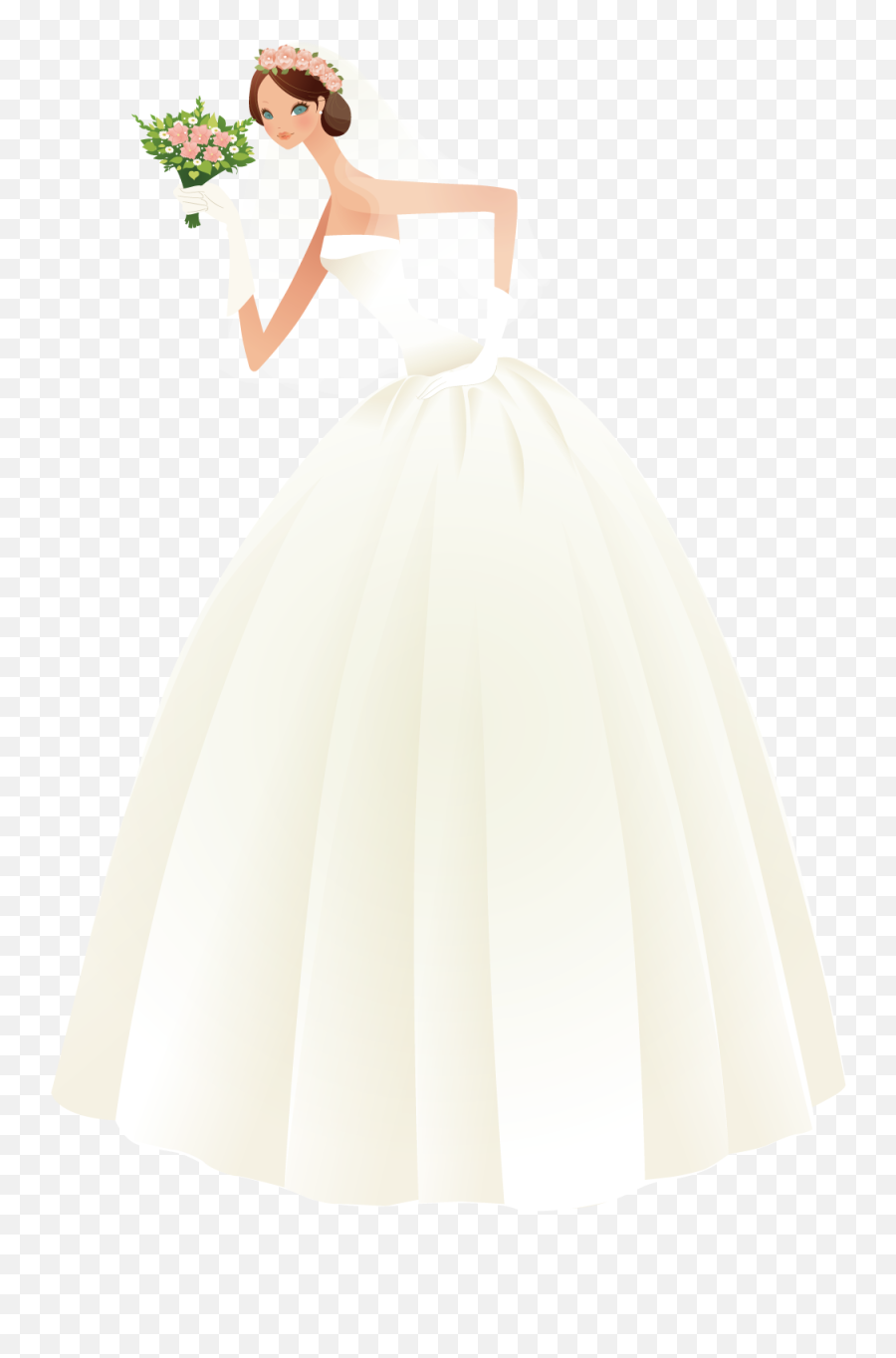 Bride Dress Png - Beautiful Wedding Dress Png Free Emoji,Emoji Wedding Dress