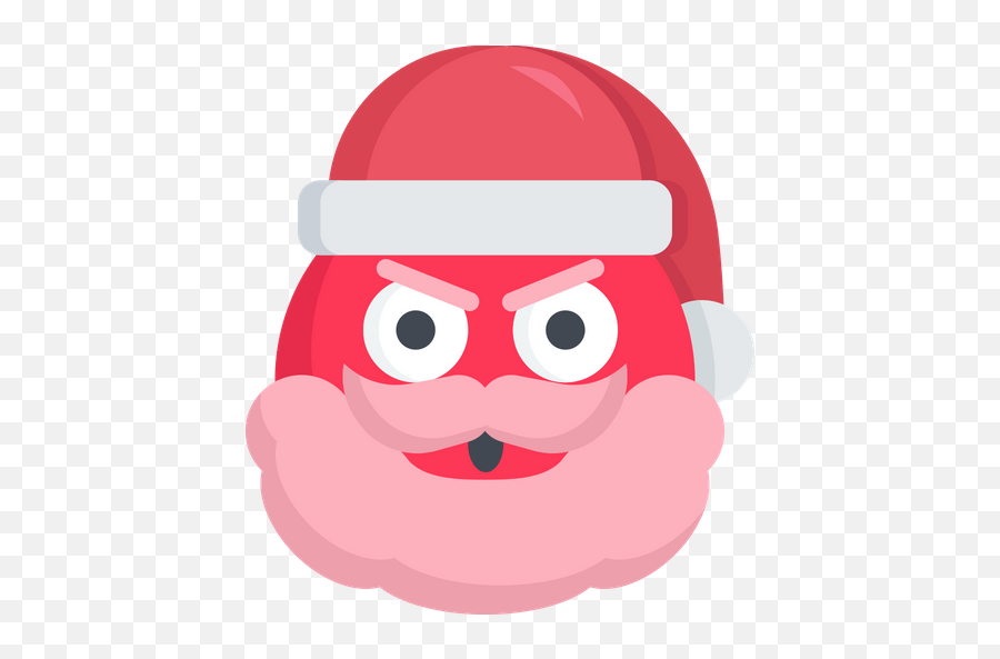 Angry Santa Icon Of Flat Style - Cartoon Emoji,Red Angry Emoji