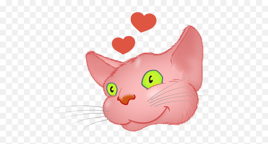 Pink Cat Emoji Messages Sticker - 8 Clipart Large Size Png Girly,Emoji Messages