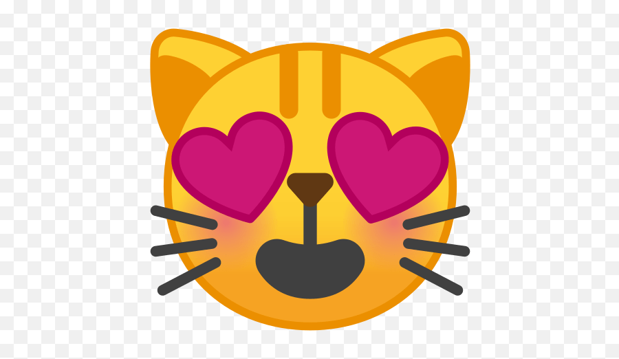 Smiling Cat Face With Heart - Heart Eyes Cat Emoji,Cat Emoji