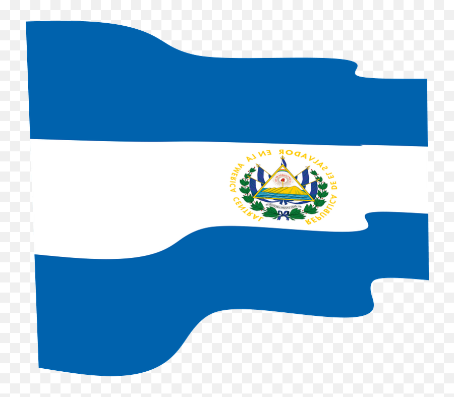 El Salvador Wavy Flag Clipart - Salvador Flag Emoji,El Salvador Flag Emoji