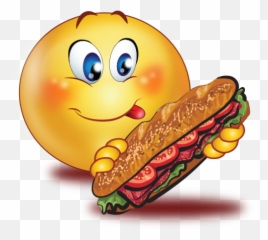 Party Eating Sandwich Emoji - Food Emoji,Emoji Party