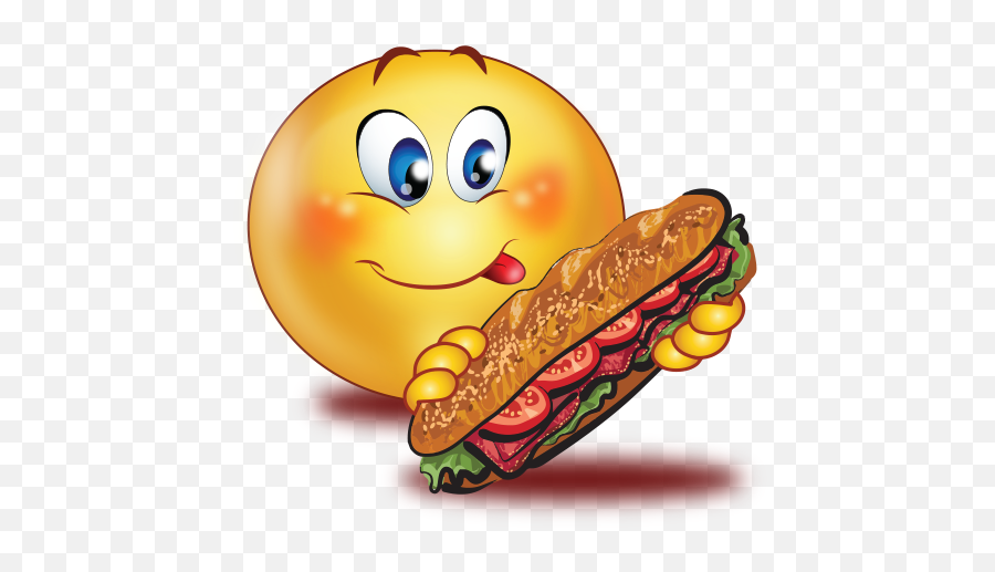 Party Eating Sandwich Emoji - Food Emoji,Emoji Party