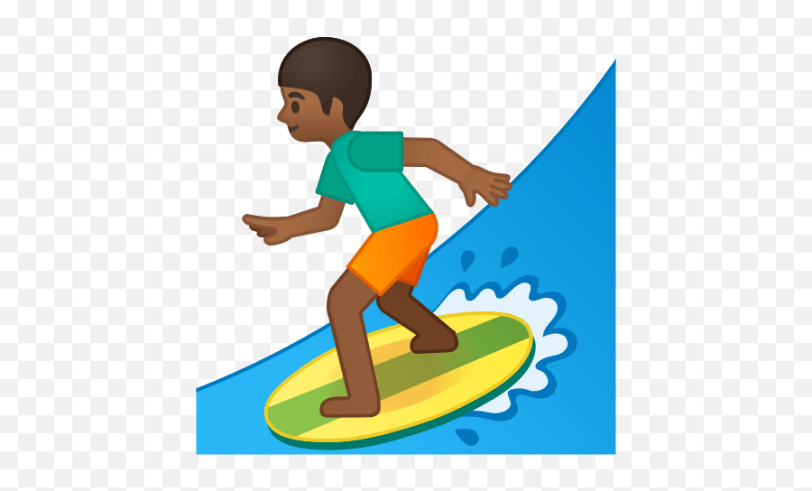 Emoji With Medium - Cartoon Person Surfing,Surfing Emoji
