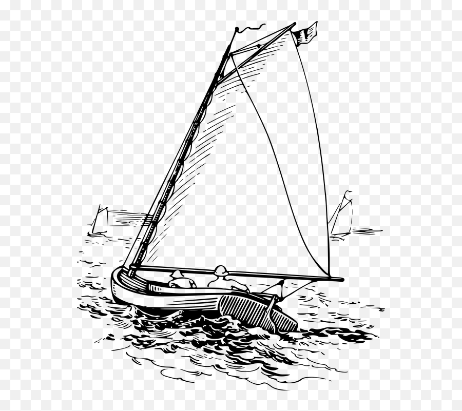 Free Sailing Boat Boat Vectors - Sail Boat At Sea Vector Emoji,England Flag Emoji