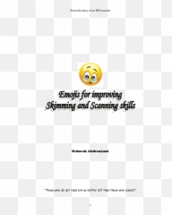 Improving Skimming And Scanning Skills - Book Smiley Emoji