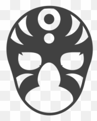 Luchador Circle Mask Silhouette - Png Emoji