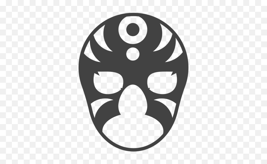 Luchador Circle Mask Silhouette - Luchador Png Emoji,Emoticon Mask