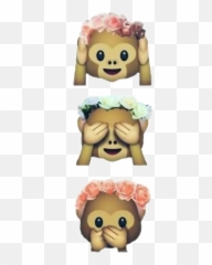 Emoji Monkey Snapchat Bynisha Flower - Didn T See Didn T Hear Didn T Say,Deaf Emoji