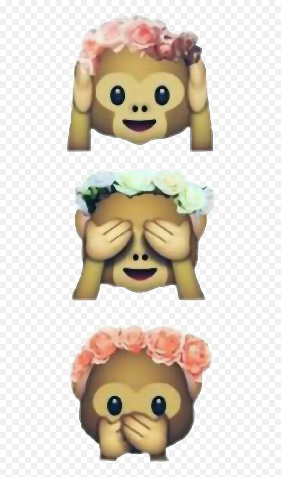 Emoji Monkey Snapchat Bynisha Flower - Didn T See Didn T Hear Didn T Say,Deaf Emoji