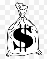 Clipart Money Book Transparent - Black And White Png Emoji