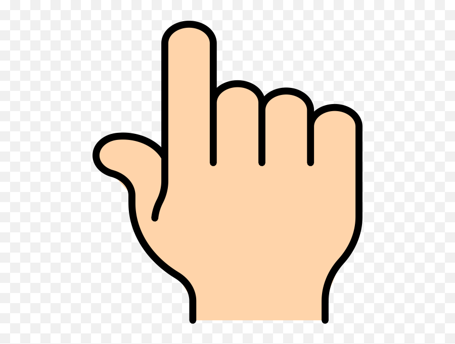 Index Finger Pointing Clipart - Clip Art Pointer Finger Emoji,Pointing Finger Emojis