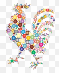 Colorful Orbs Vector Clipart Image - Roosters Art Emoji