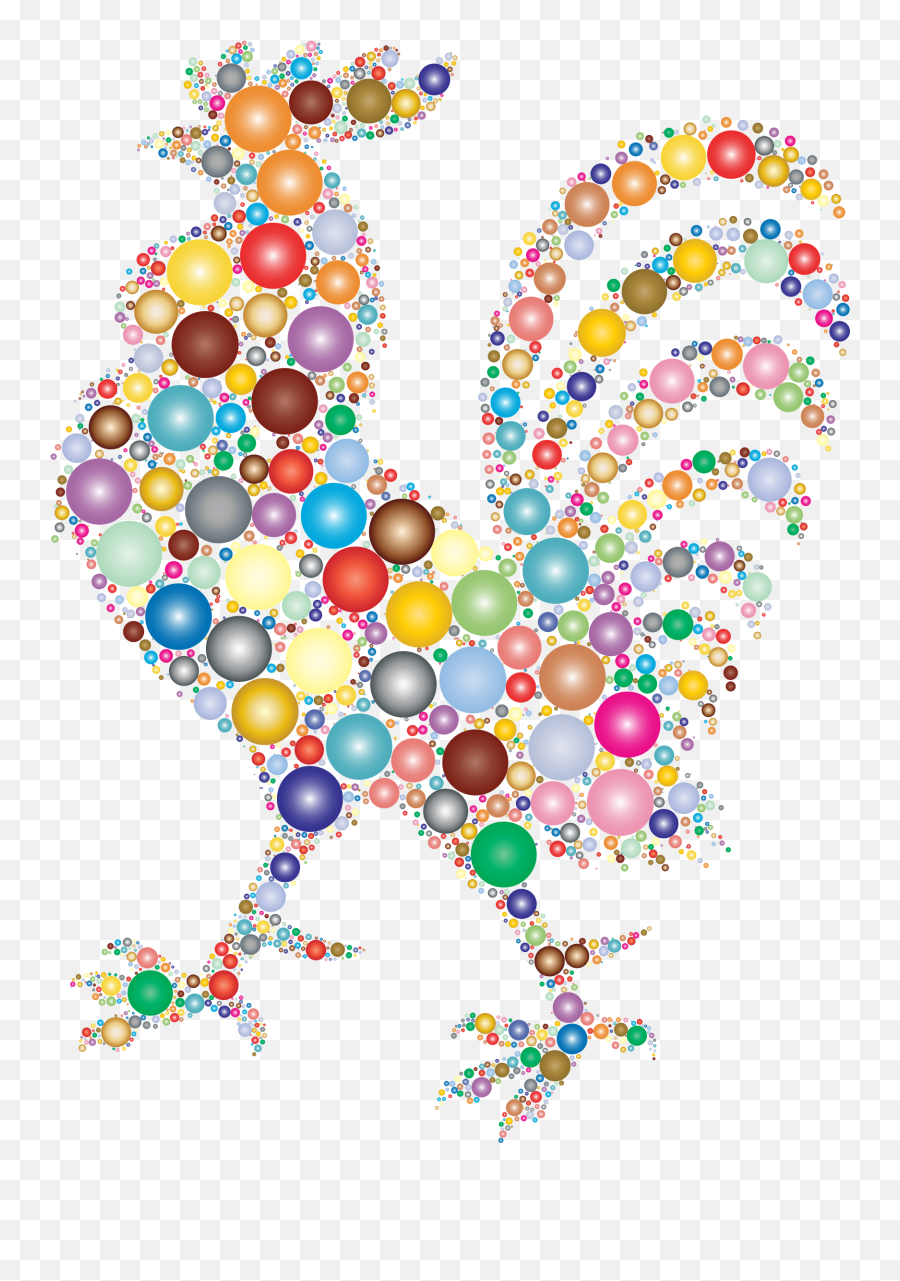 Colorful Orbs Vector Clipart Image - Colorful Roosters Clip Art Emoji,French Flag Chicken Emoji