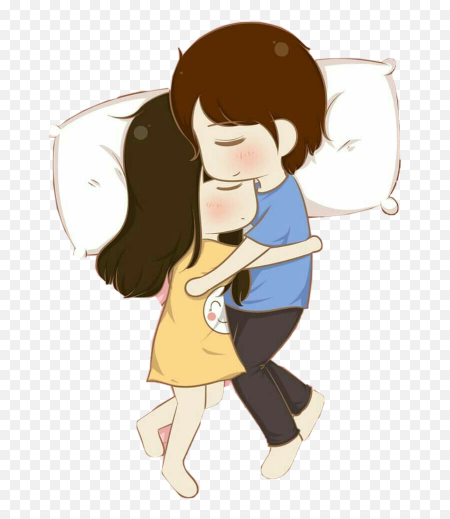 Bed Cuddle Love Freetoedit - Cuddling In Bed Cartoon Emoji,Water Bed Emoji